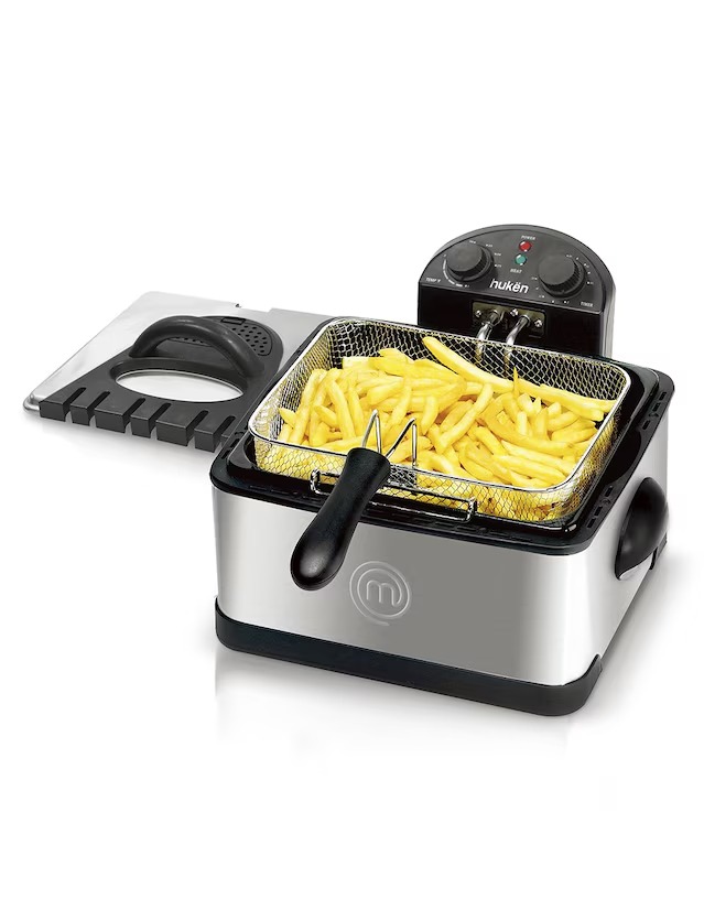 Foto 4 | Freidora de Aceite Masterchef Mk-df-4ssv2 4 Lt Doble Canasta Acero Inoxidable Negra