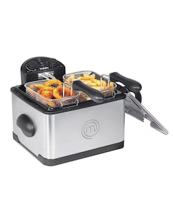 Foto 6 | Freidora de Aceite Masterchef Mk-df-4ssv2 4 Lt Doble Canasta Acero Inoxidable Negra