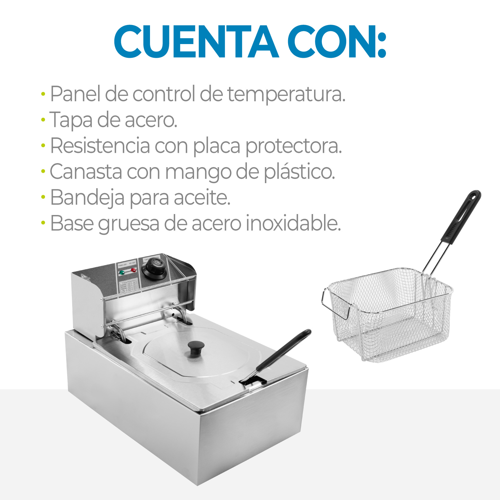 Foto 4 pulgar | Freidora Eléctrica Onof de Aceite 6 L