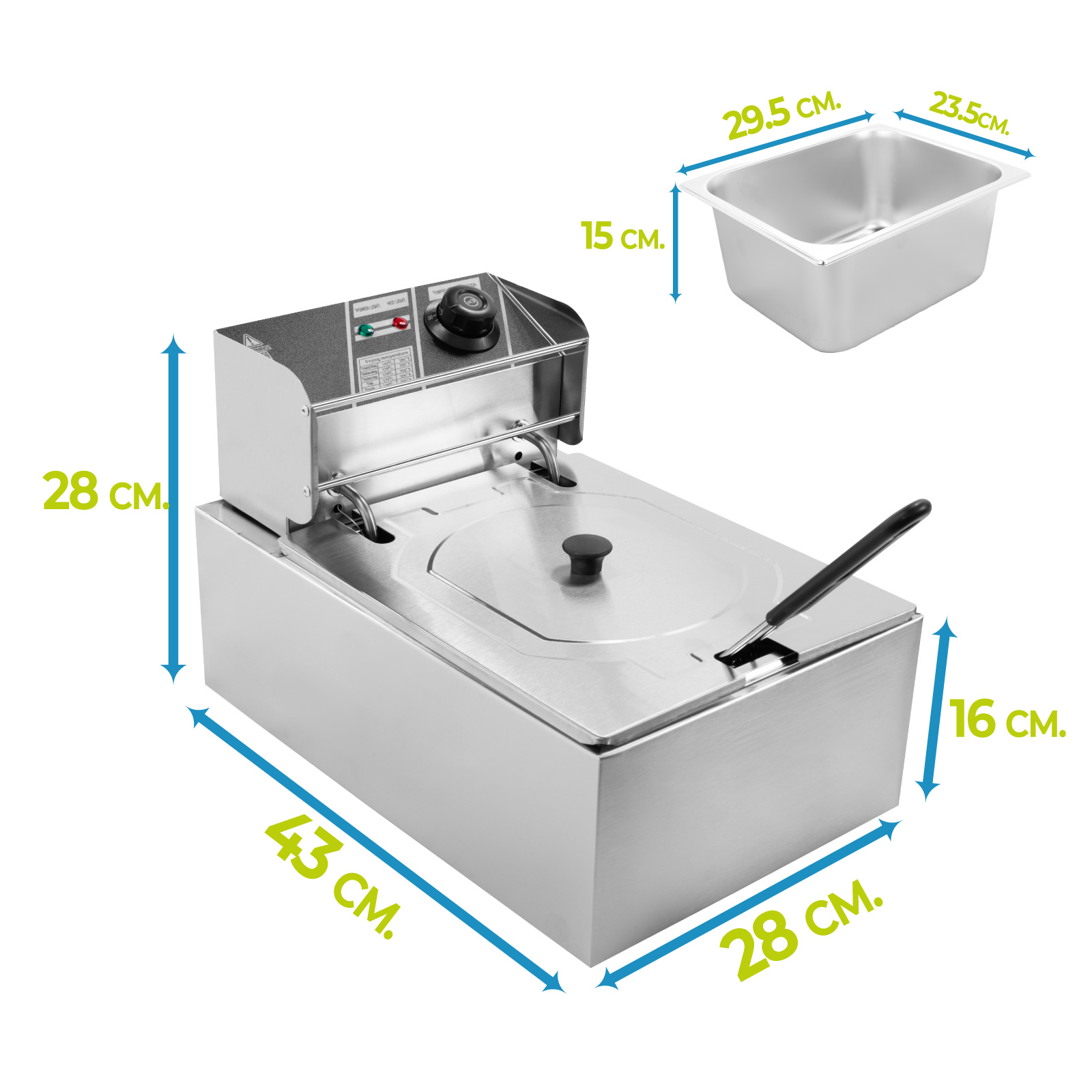 Foto 7 | Freidora Eléctrica Onof de Aceite 6 L