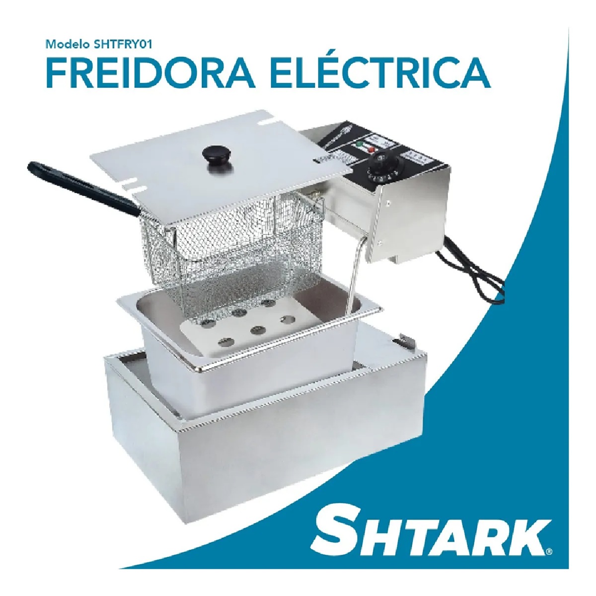 Foto 2 | Freidora Aceite Eléctrica Industrial Acero Inoxidable 6 Lt