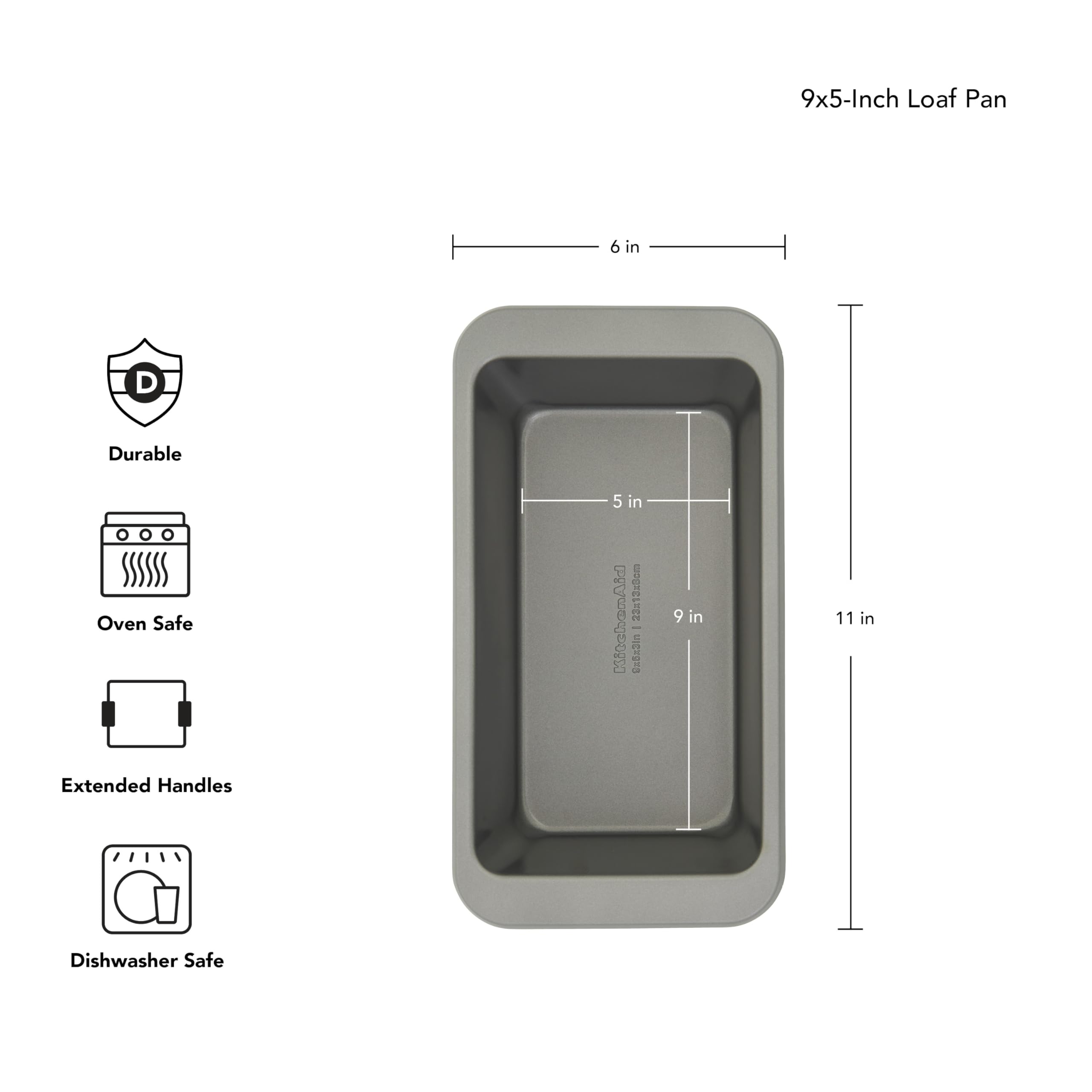 Foto 3 pulgar | Molde Para Pan Kitchenaid, Acero Aluminizado, Antiadherente, 23 X 13 Cm, Color Plateado - Venta Internacional.