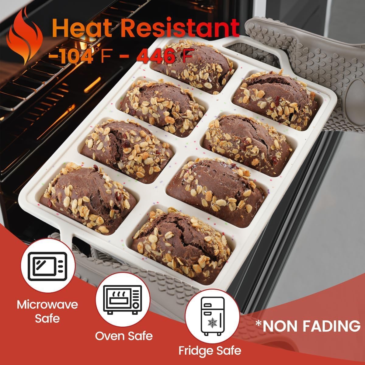 Foto 7 pulgar | Mini Molde para Pan Caketime 8 Cavidades - Venta Internacional