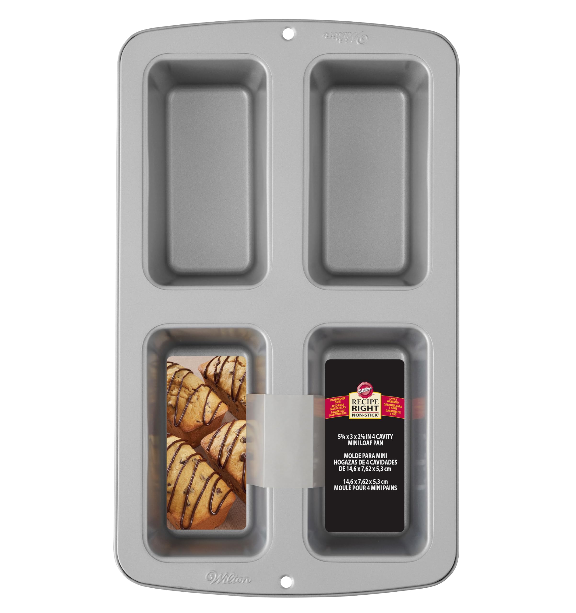 Molde Para Pan Pequeño Wilton Recipe Right De Acero Antiadherente Con 4 Cavidades - Venta Internacional.