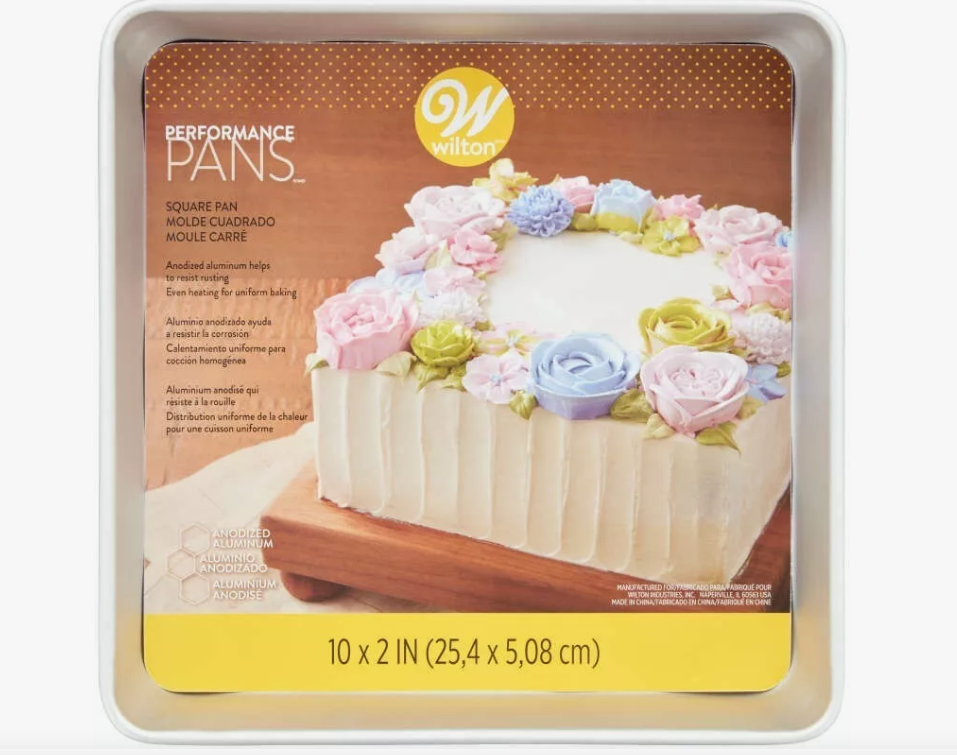 Wilton 2105-8205 Molde Pastel Cuadrado 10'' X 2