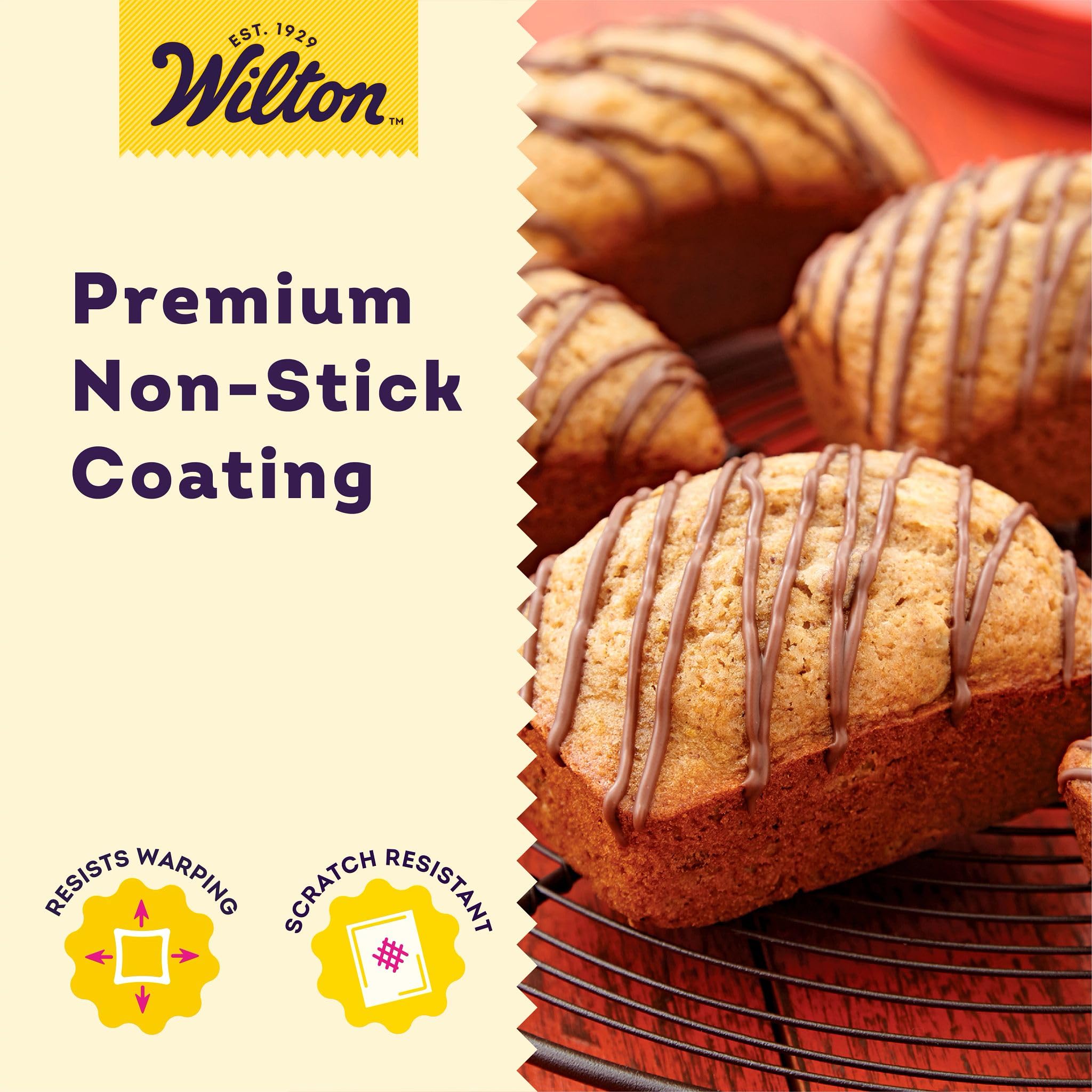 Foto 5 pulgar | Molde Para Pan Pequeño Wilton Perfect Results, Antiadherente, 8 Cavidades, Gris - Venta Internacional.