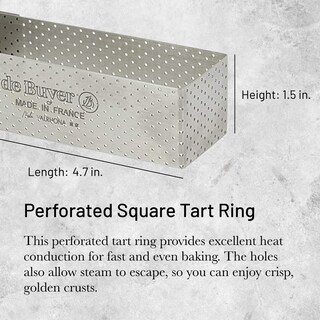 Foto 2 | Anillo Para Tarta De Buyer Rectangular Perforado 12 Cm X 4 Cm X 4 Cm - Venta Internacional.