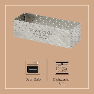 Foto 3 | Anillo Para Tarta De Buyer Rectangular Perforado 12 Cm X 4 Cm X 4 Cm - Venta Internacional.