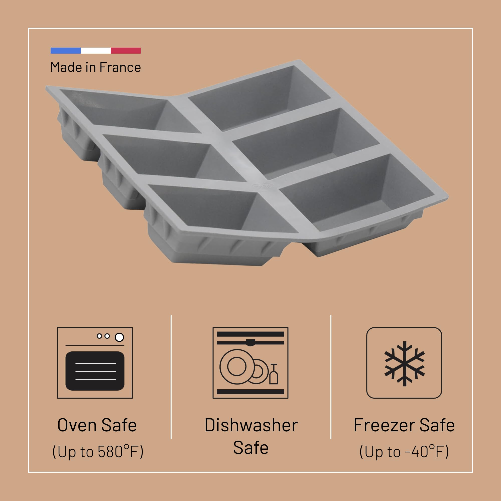 Foto 4 pulgar | Molde De Silicona De Buyer Elastomoule Loaf Con Capacidad Para 6 Panes - Venta Internacional.