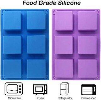 Foto 5 | Molde De Silicona Para Hornear Tartas Con 3 Cavidades (morado/azul/rosa) Jiey - Venta Internacional.