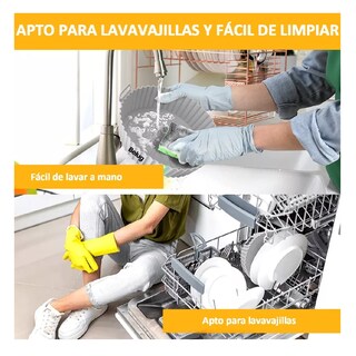 Foto 4 | Molde Silicona Freidora De Aire Circular Reutilizable Belug Gris