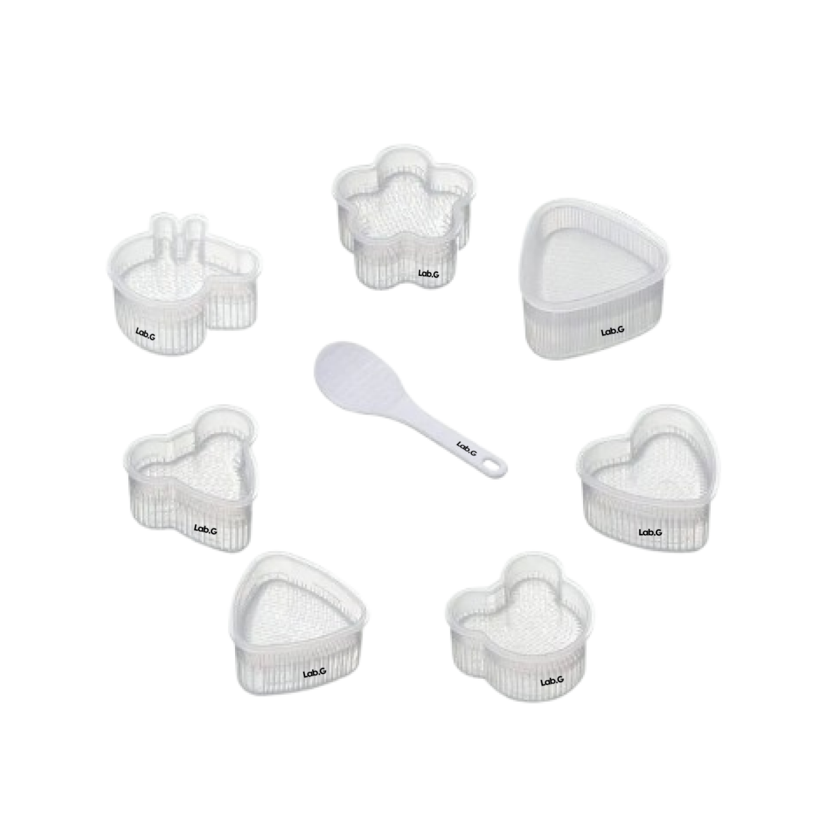Moldes Triangulares De Plástico Para Onigiri 6 Piezas Transparentes Lab.g Transparente