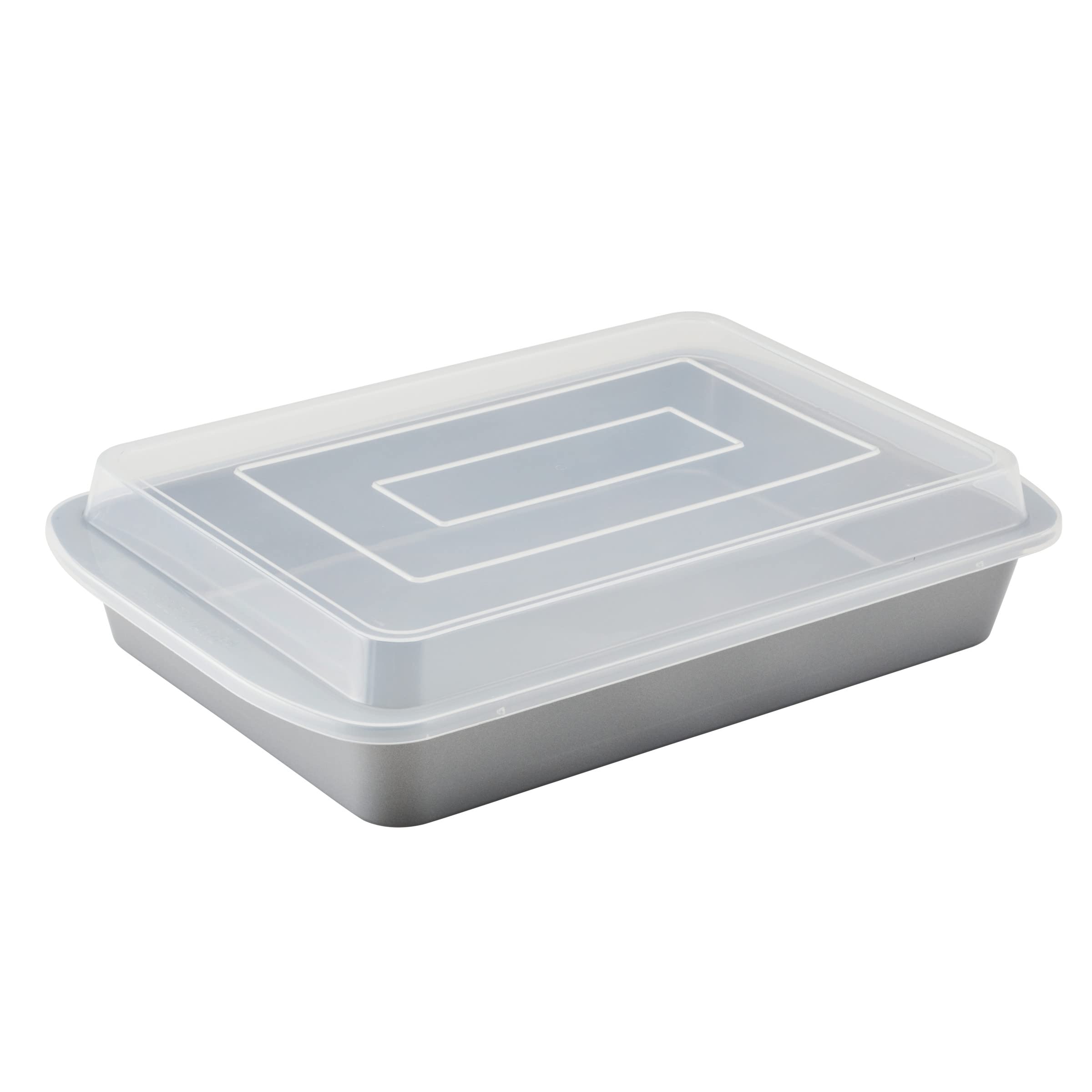 Molde Para Hornear Farberware Goldenbake, Antiadherente, Con Tapa, 23 X 33 Cm, Color Gris - Venta Internacional.