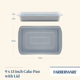Foto 2 | Molde Para Hornear Farberware Goldenbake, Antiadherente, Con Tapa, 23 X 33 Cm, Color Gris - Venta Internacional.
