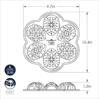 Foto 2 | Molde Para Huevos Ornamentales Nordic Ware Aluminio Fundido 0,5 L - Venta Internacional
