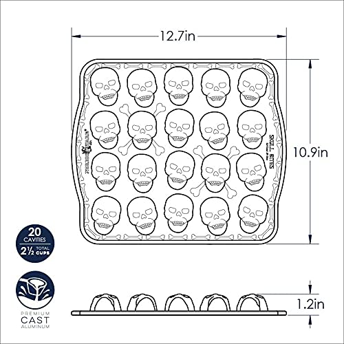 Foto 5 pulgar | Molde para Hornear Nordic Ware Skull Bitelets de 2,5 Tazas - Venta Internacional.