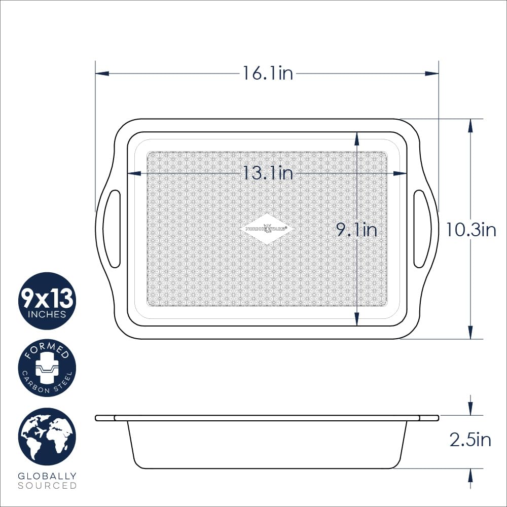 Foto 4 pulgar | Molde Para Tartas Nordic Ware Treat Rectangular De Acero Al Carbono De 9 X 13 - Venta Internacional.