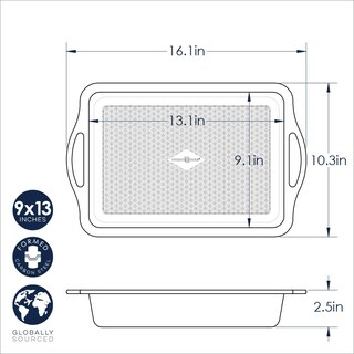 Foto 3 | Molde Para Tartas Nordic Ware Treat Rectangular De Acero Al Carbono De 9 X 13 - Venta Internacional.
