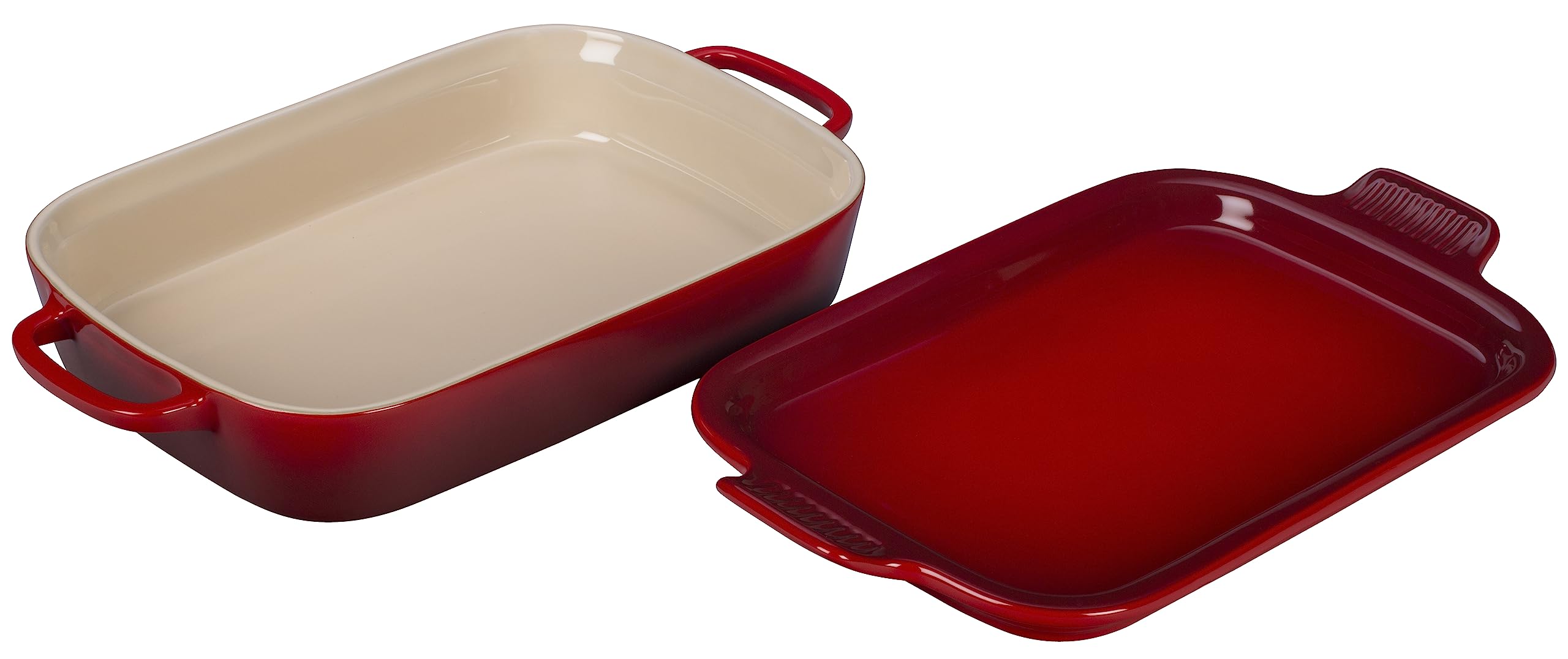 Foto 2 pulgar | Plato Para Hornear Le Creuset De Gres Con Tapa Para Bandeja, 37 Cm, Color Cereza - Venta Internacional.