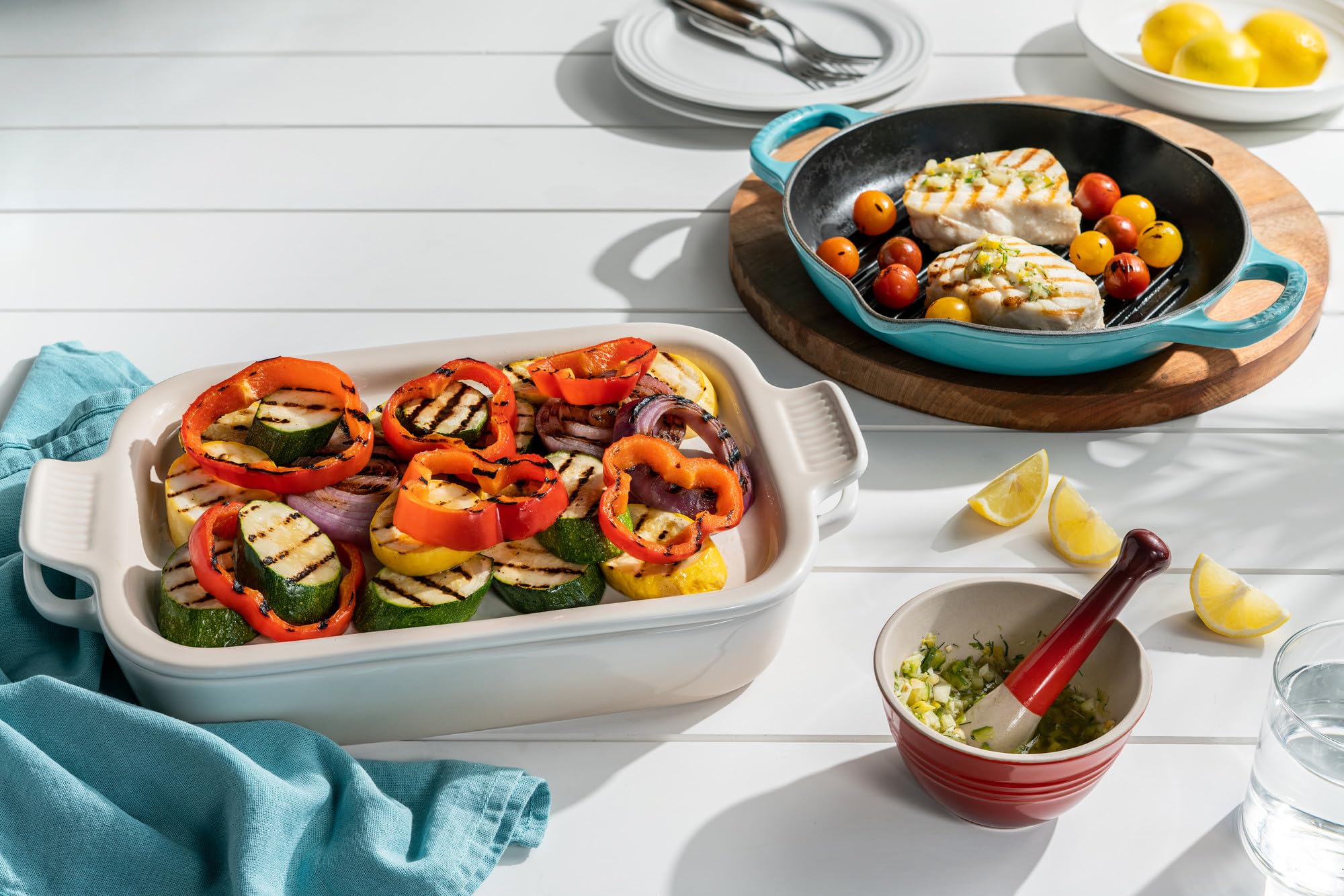 Foto 3 pulgar | Plato Para Hornear Le Creuset De Gres Con Tapa Para Bandeja, 37 Cm, Color Cereza - Venta Internacional.