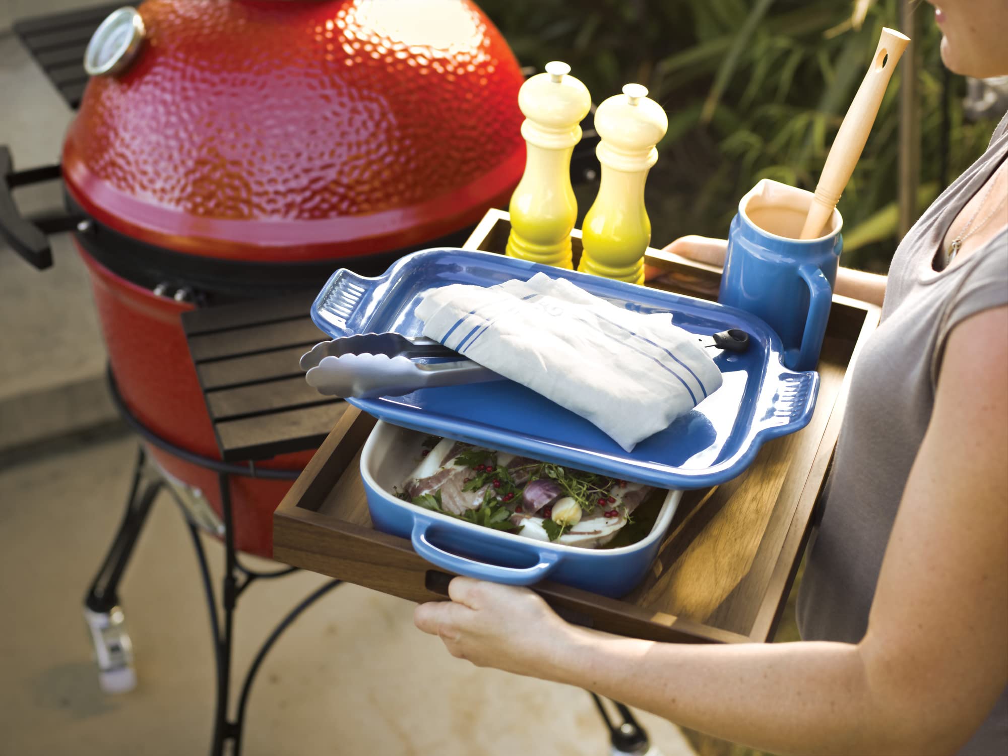 Foto 4 pulgar | Plato Para Hornear Le Creuset De Gres Con Tapa Para Bandeja, 37 Cm, Color Cereza - Venta Internacional.