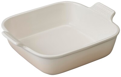 Foto 1 | Plato Cuadrado Le Creuset Stoneware Heritage, 3 Litros, Merengue - Venta Internacional.