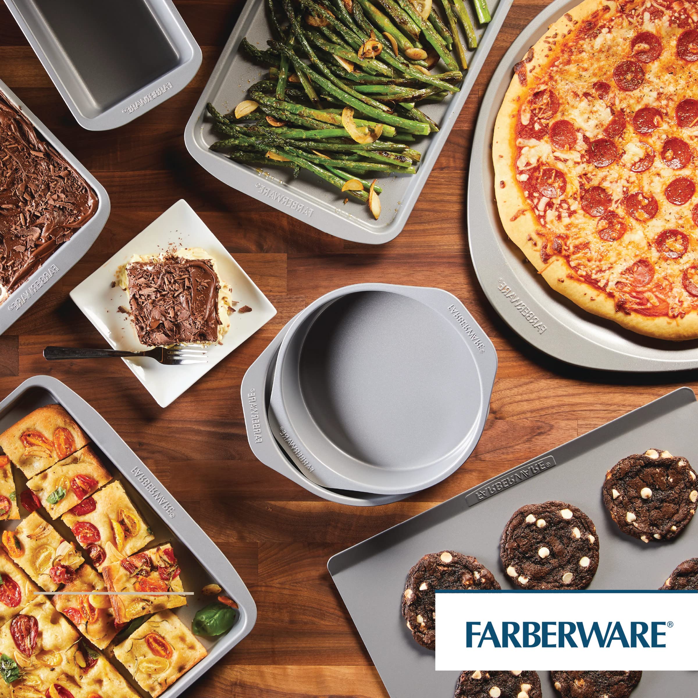 Foto 5 pulgar | Juego De Sartenes Antiadherentes Farberware Goldenbake De Bakeware, Color Gris - Venta Internacional.