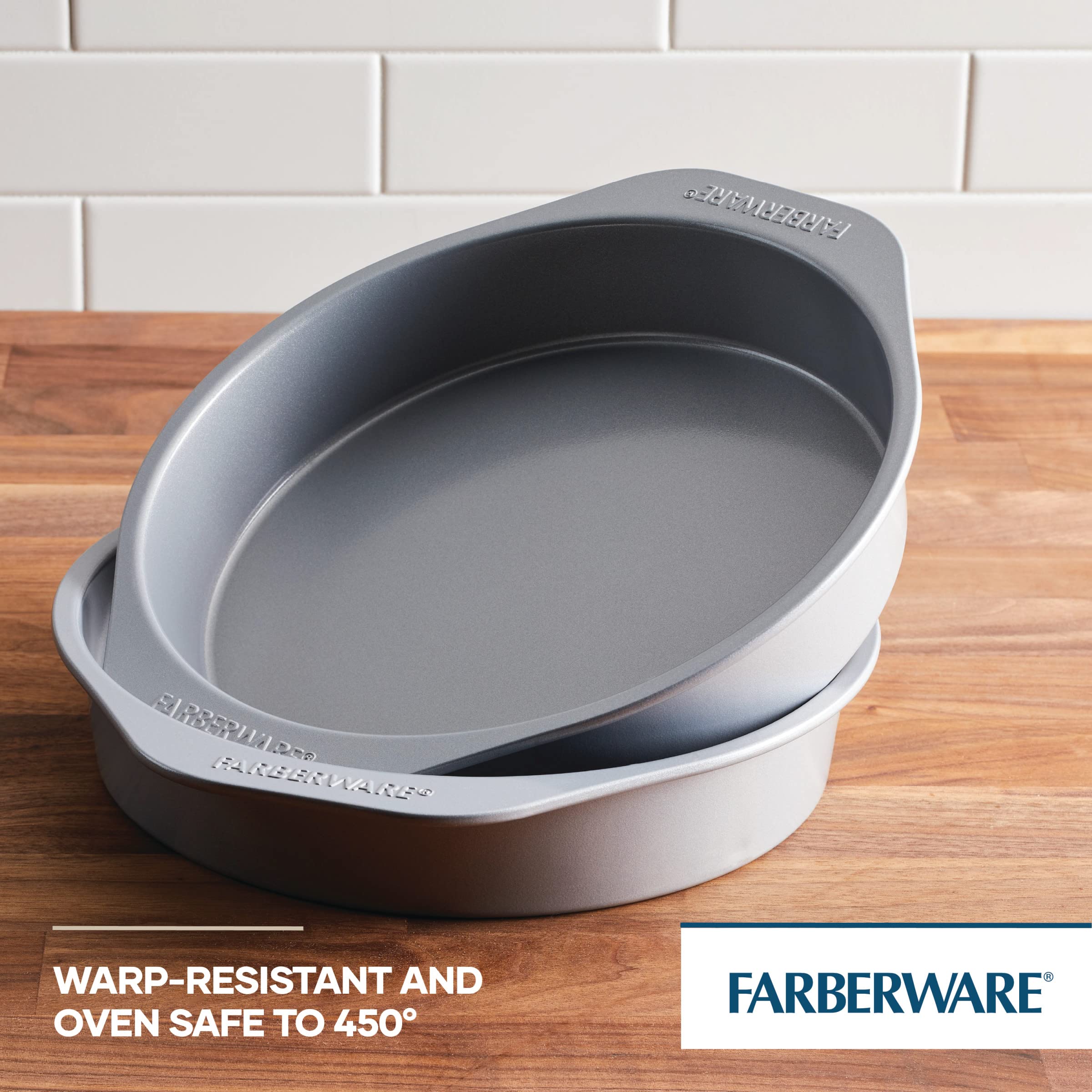 Foto 8 pulgar | Juego De Sartenes Antiadherentes Farberware Goldenbake De Bakeware, Color Gris - Venta Internacional.