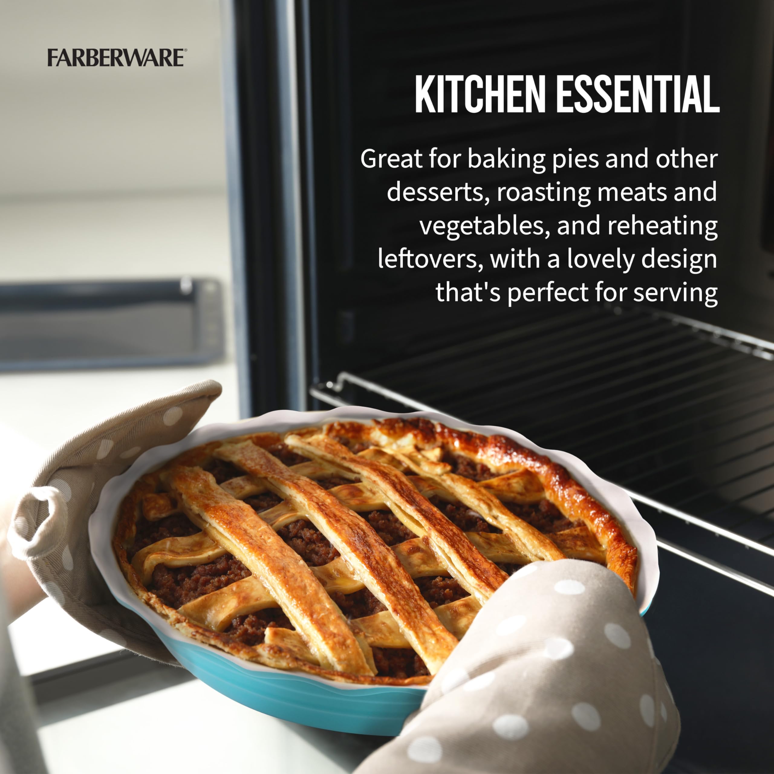 Foto 6 pulgar | Plato Para Tartas Farberware Bakers Advantage, Gres Duradero, 25 Cm - Venta Internacional.