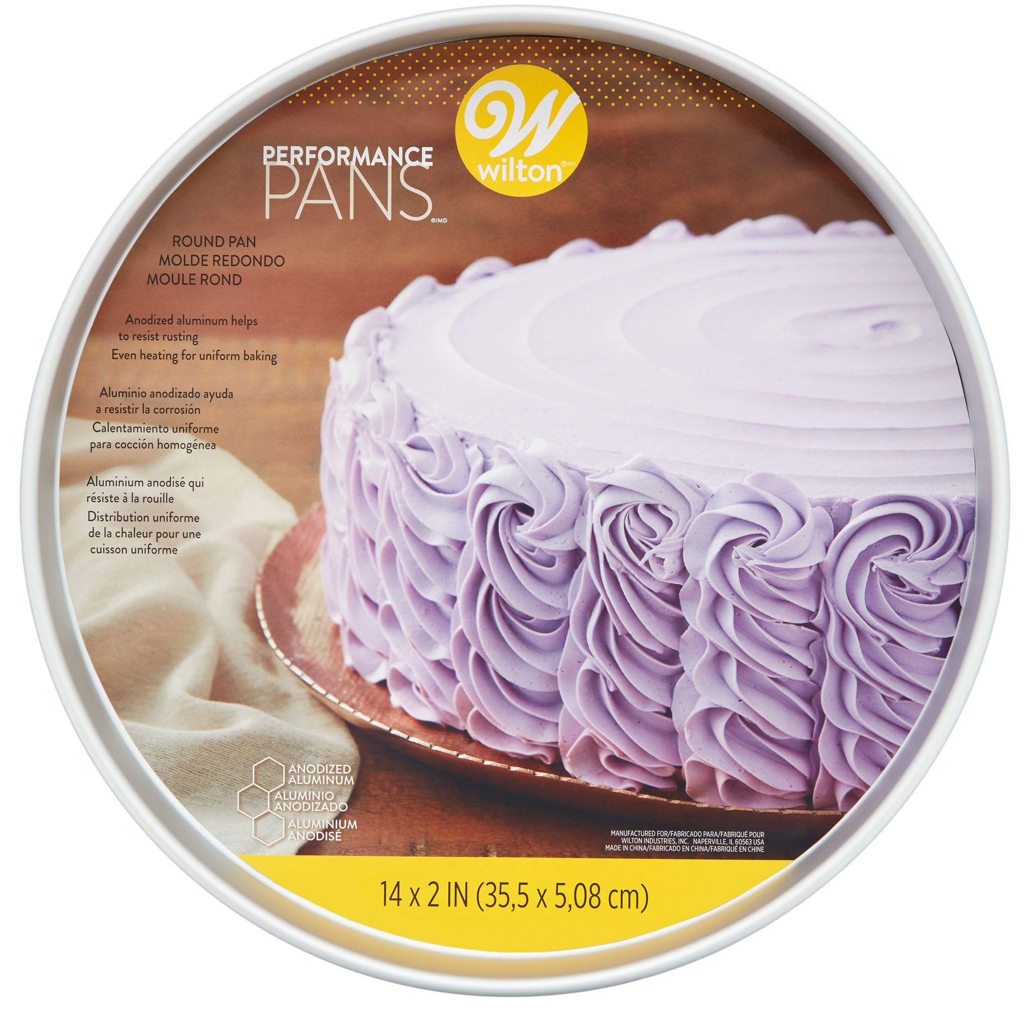 Moldes Para Tartas Wilton Performance, Redondos De Aluminio, 14 Cm X 5 Cm - Venta Internacional.