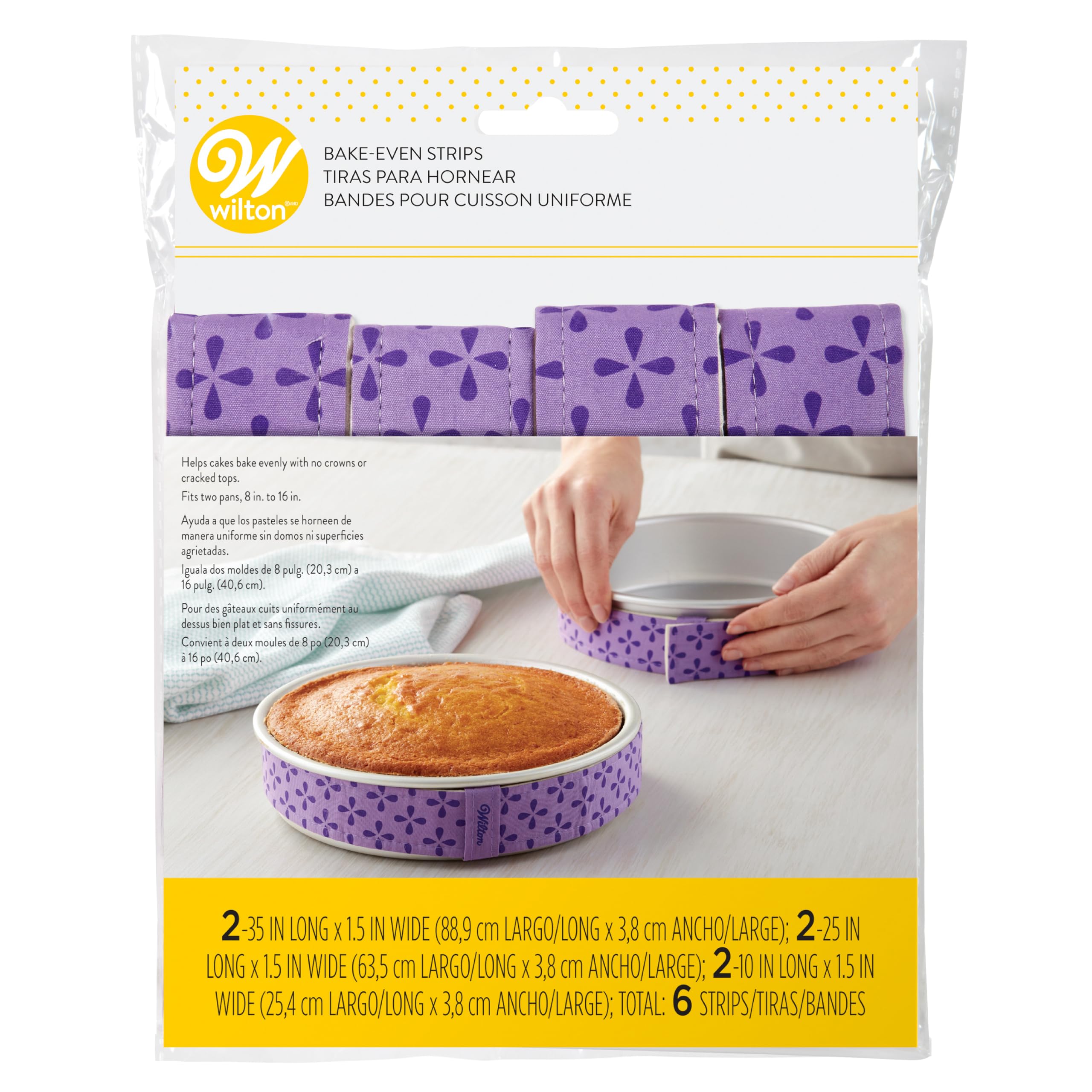 Foto 2 pulgar | Moldes Para Tartas Wilton Bake-even, Juego De 6 Piezas, 35 Cm Y 25 Cm - Venta Internacional.