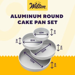 Foto 2 | Moldes Para Tartas Wilton Performance Panes Redondos De Aluminio, Juego De 4 Piezas - Venta Internacional.