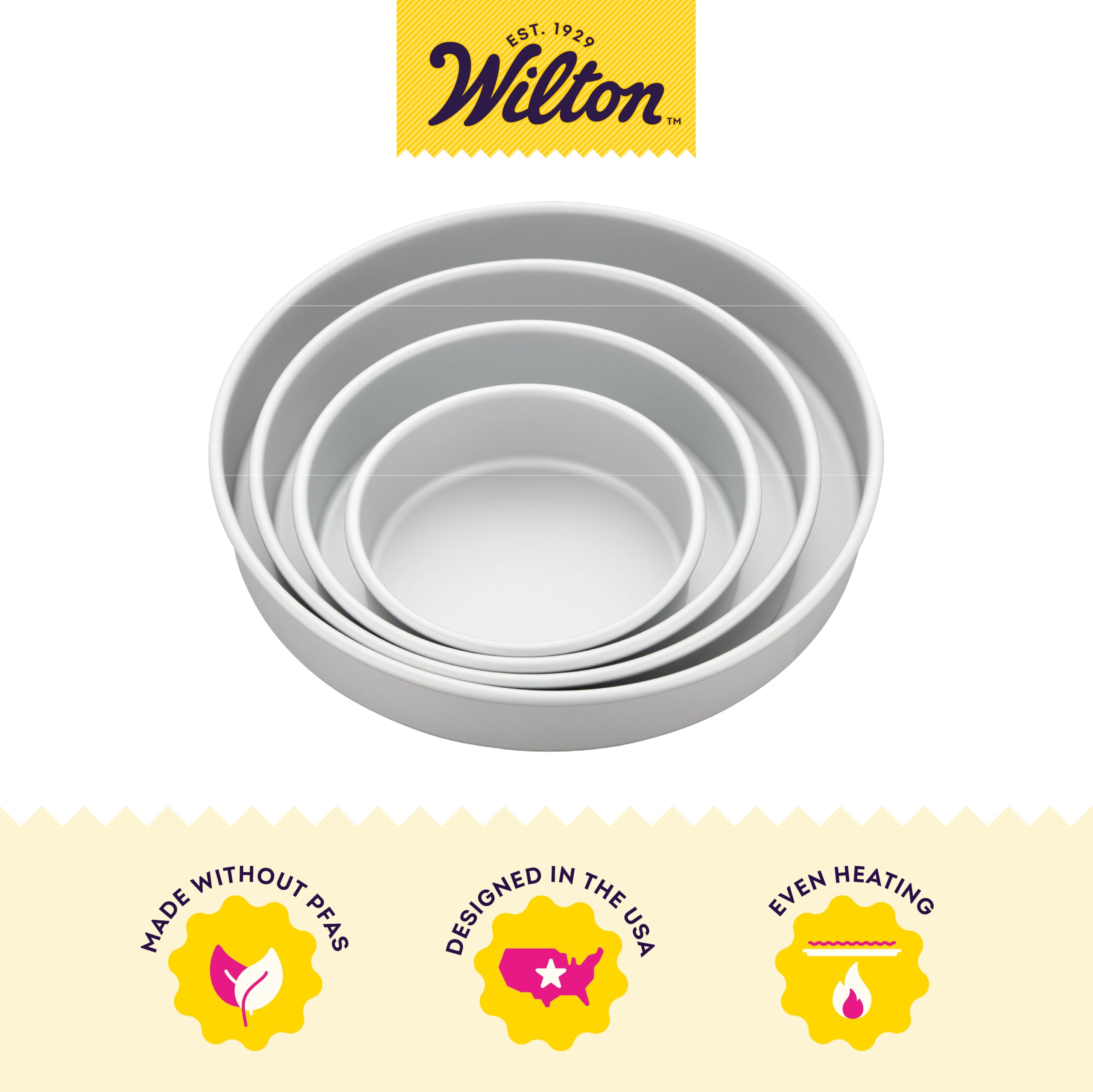 Foto 4 pulgar | Moldes Para Tartas Wilton Performance Panes Redondos De Aluminio, Juego De 4 Piezas - Venta Internacional.