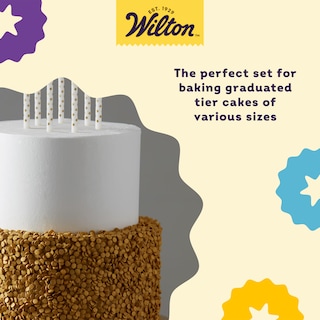 Foto 5 | Moldes Para Tartas Wilton Performance Panes Redondos De Aluminio, Juego De 4 Piezas - Venta Internacional.