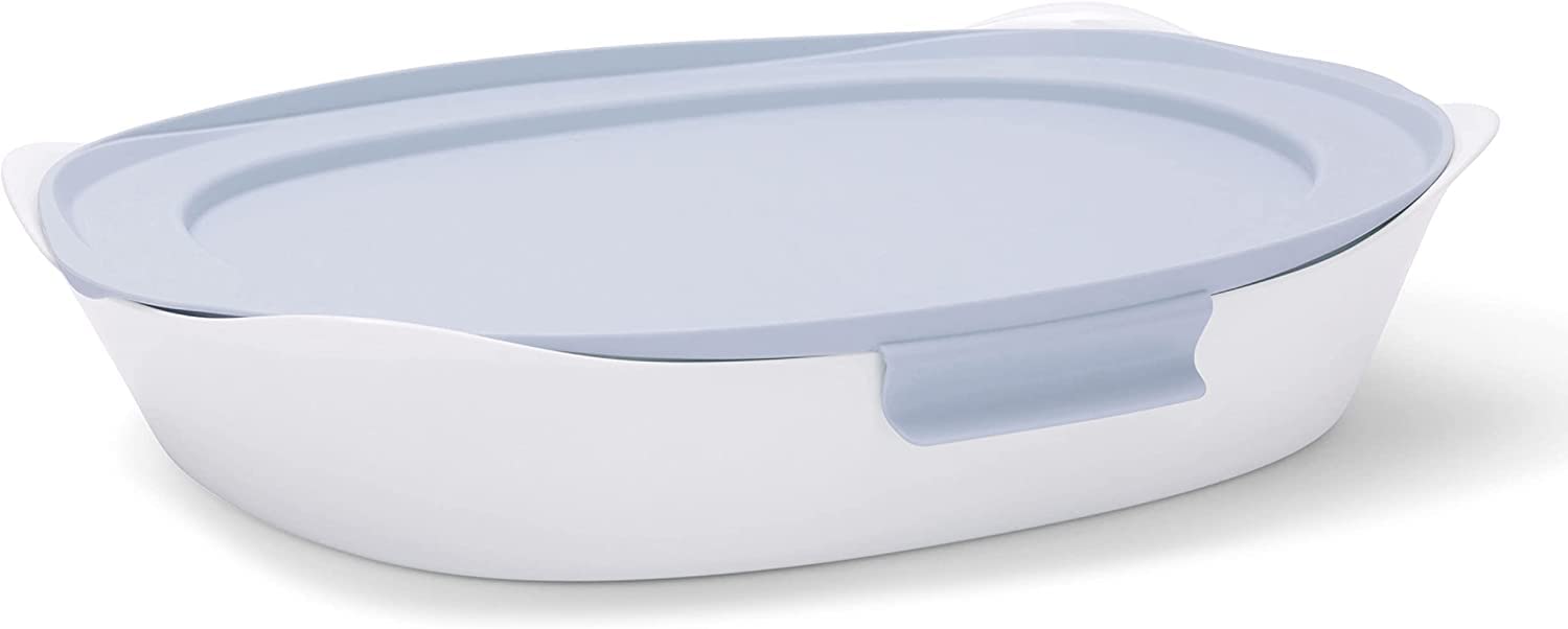 Foto 2 pulgar | Vasos Rubbermaid Duralite Para Hornear, 2,5 L, Color Blanco Con Tapa - Venta Internacional.
