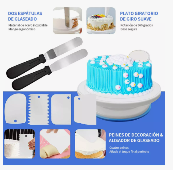 Foto 4 pulgar | Juego De Decoración Xtellar De Pasteles Platón Giratorio Para Tartas