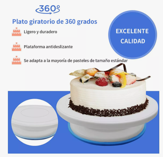 Foto 5 pulgar | Juego De Decoración Xtellar De Pasteles Platón Giratorio Para Tartas