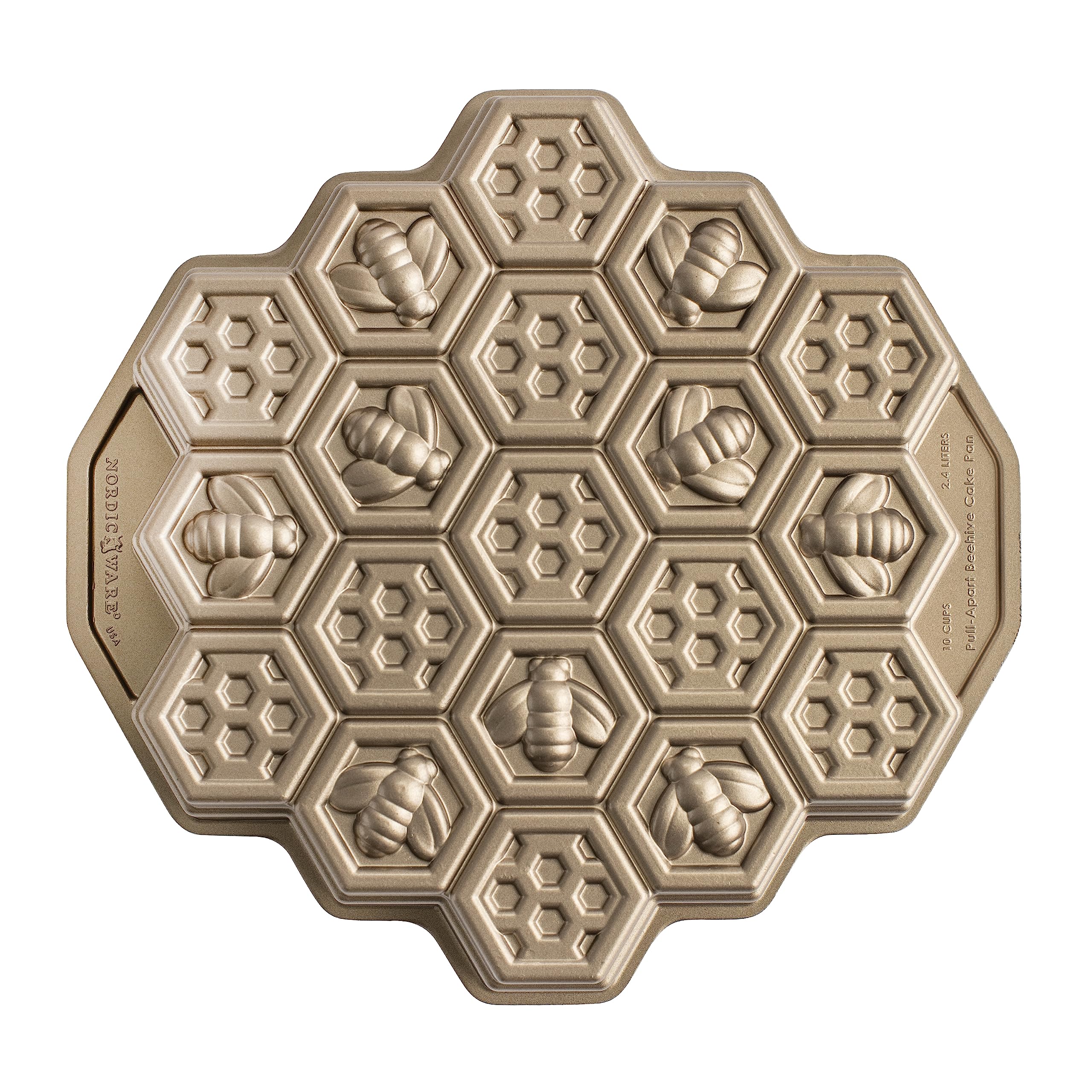 Foto 2 pulgar | Molde Para Tartas Nordic Ware Honeycomb, Desmontable, 10 Tazas - Venta Internacional.