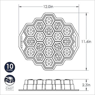 Foto 5 | Molde Para Tartas Nordic Ware Honeycomb, Desmontable, 10 Tazas - Venta Internacional.
