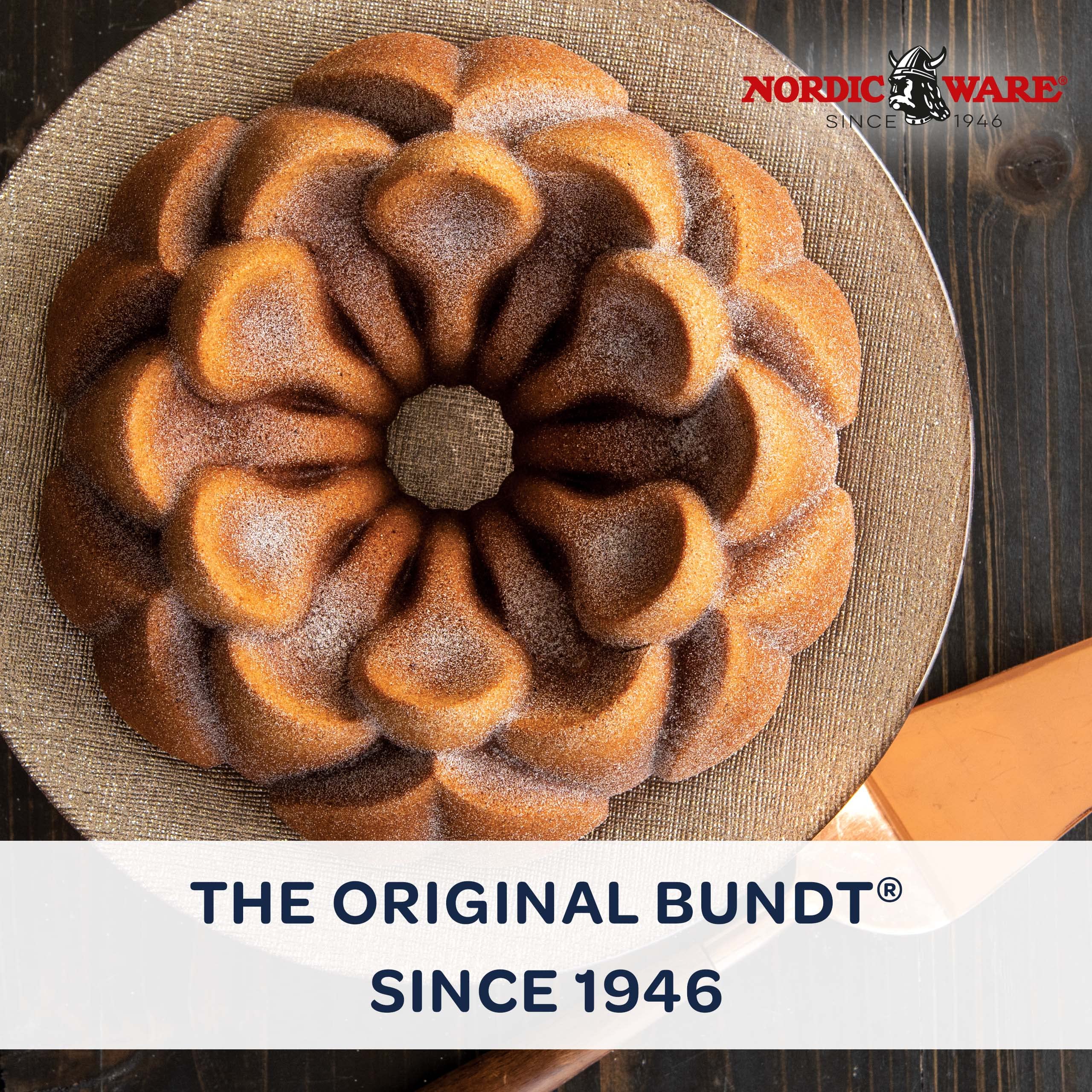 Foto 3 pulgar | Caramelo Bundt Pan Nordic Ware Magnolia, Aluminio Fundido, 2,4 L - Venta Internacional.