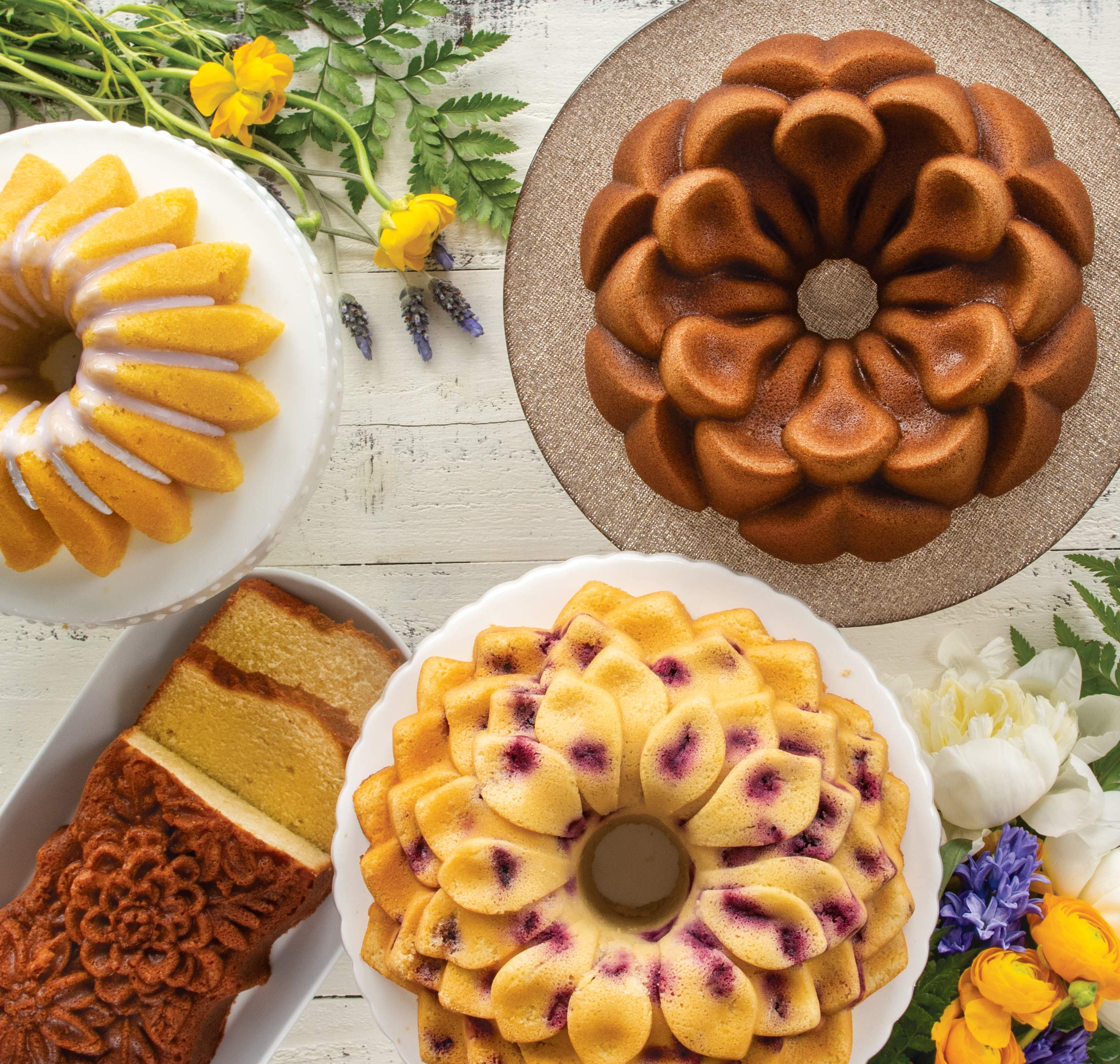 Foto 7 pulgar | Caramelo Bundt Pan Nordic Ware Magnolia, Aluminio Fundido, 2,4 L - Venta Internacional.