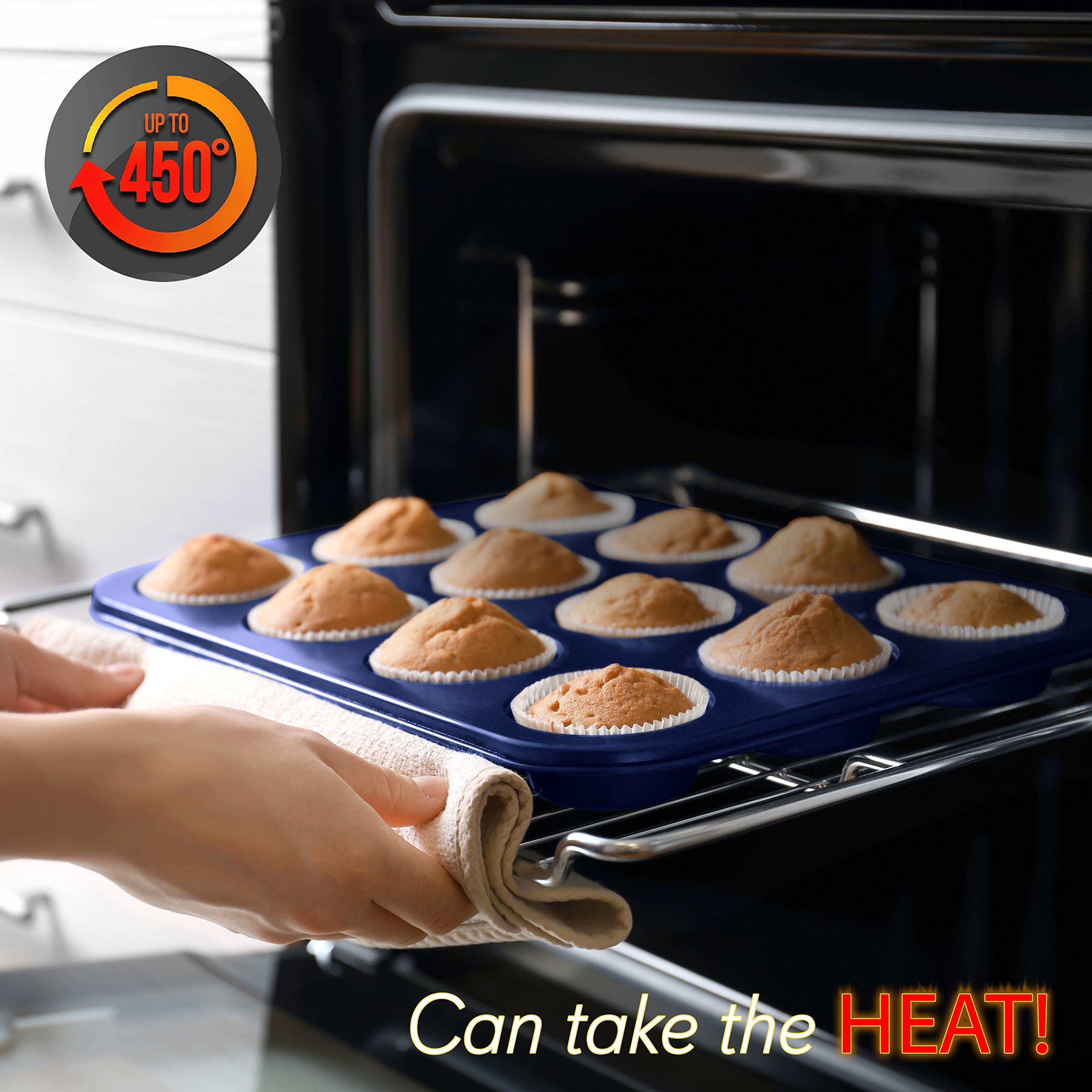 Foto 5 | Juego De Bandejas Para Hornear Nutrichef De Acero Al Carbono Antiadherente De 6 Piezas - Venta Internacional.
