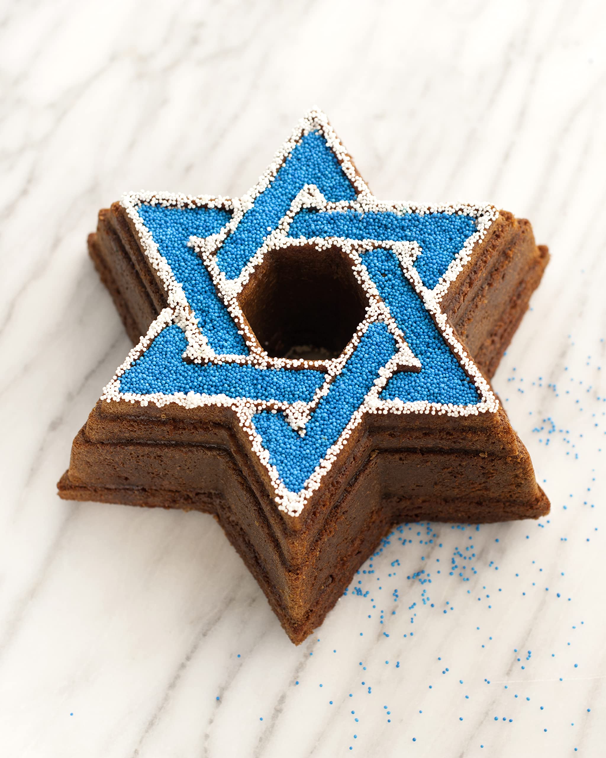 Foto 5 pulgar | Bundt Pan Nordic Ware Star Of David, Aluminio Fundido De 2,4 L - Venta Internacional.