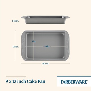 Foto 2 | Molde Para Hornear Farberware, Rectangular, Antiadherente, 23 Cm X 33 Cm, Gris - Venta Internacional.