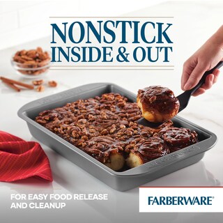 Foto 5 | Molde Para Hornear Farberware, Rectangular, Antiadherente, 23 Cm X 33 Cm, Gris - Venta Internacional.