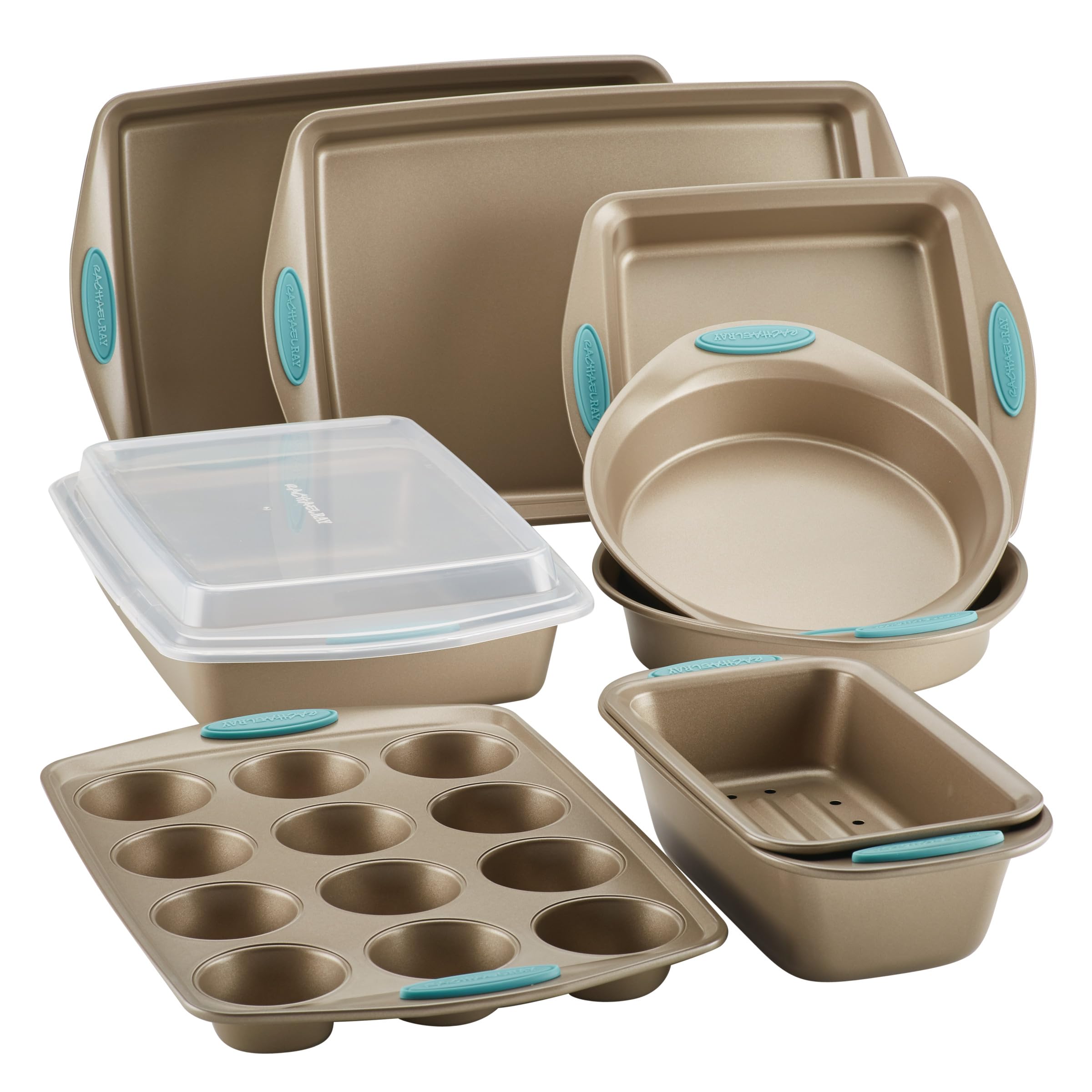 Foto 1 | Juego De Utensilios Para Hornear Rachael Ray Cucina, Antiadherente, 10 Piezas, Café Con Leche - Venta Internacional.