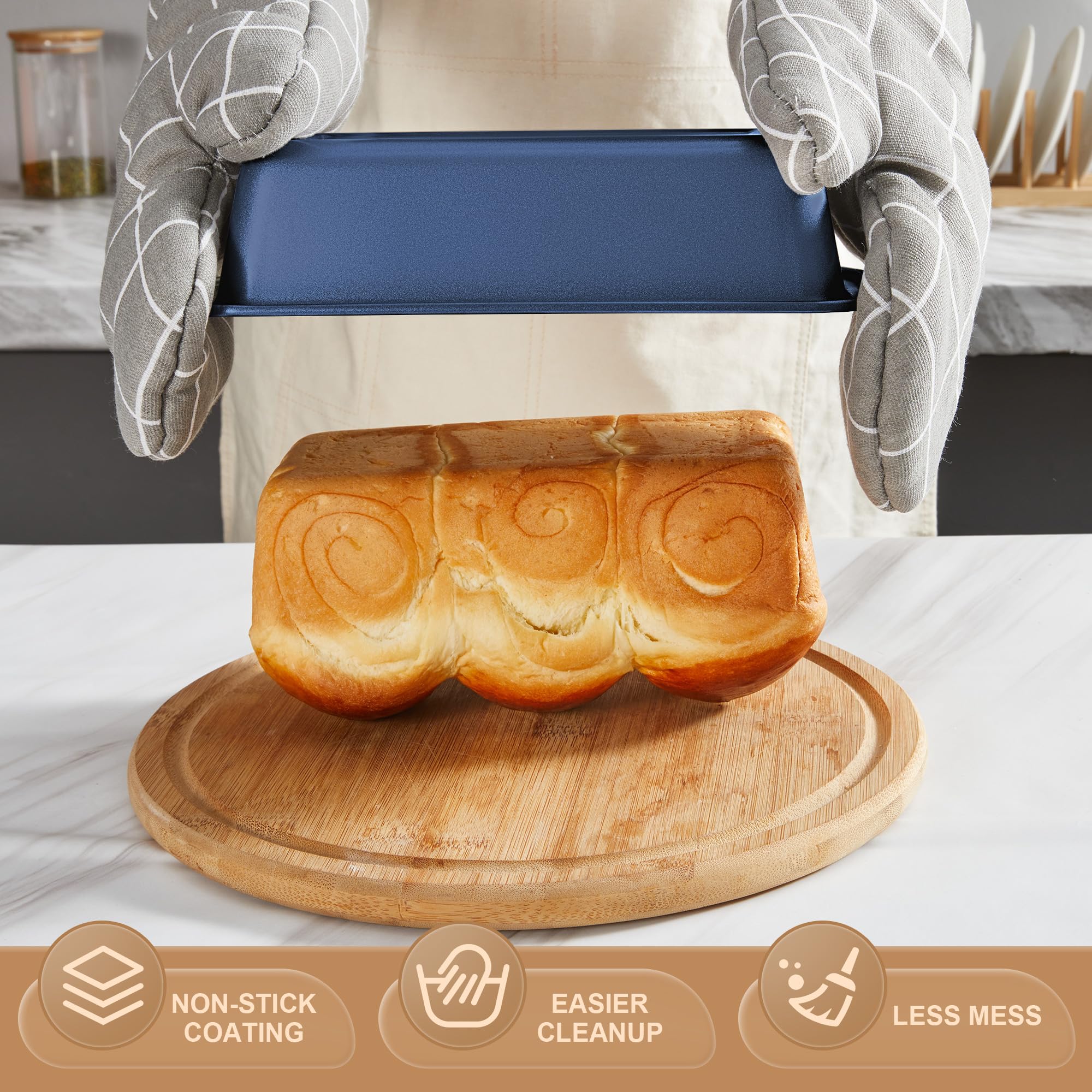 Foto 4 | Juego De Utensilios Para Hornear Hongbake, Sartén Antiadherente De 10 Piezas Con Rejilla, B - Venta Internacional.