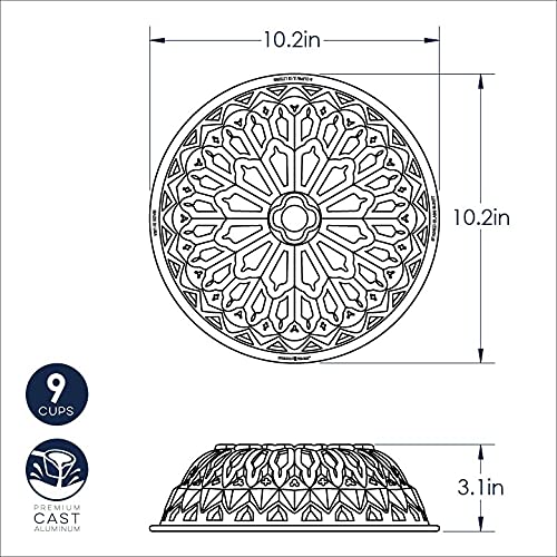 Foto 8 pulgar | Vitral Metálico Bundt Pan Nordic Ware De 2 1 Litros De Capacidad - Venta Internacional.