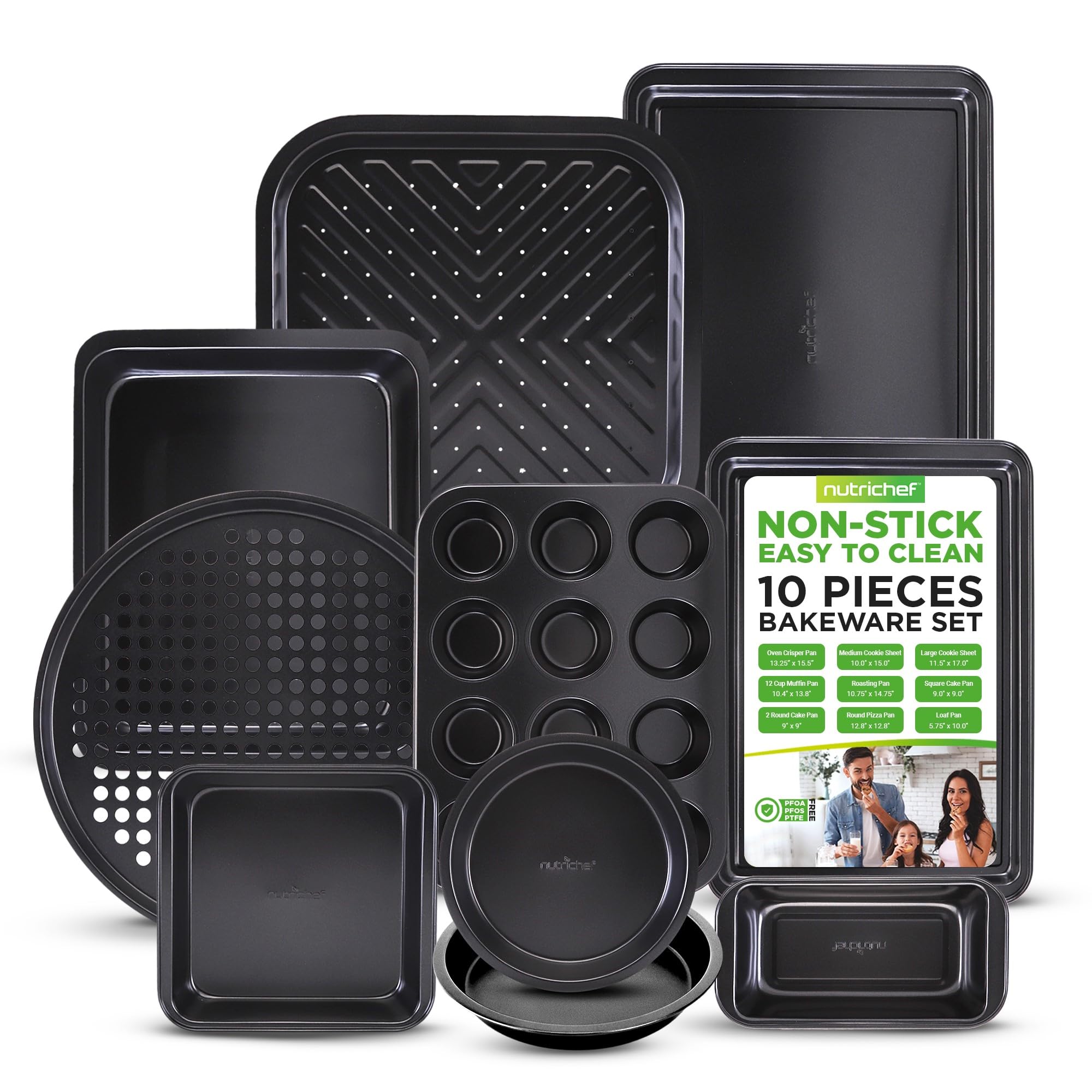 Foto 2 pulgar | Set Para Hornear Nutrichef De Acero Al Carbono Antiadherente De 10 Piezas - Venta Internacional.