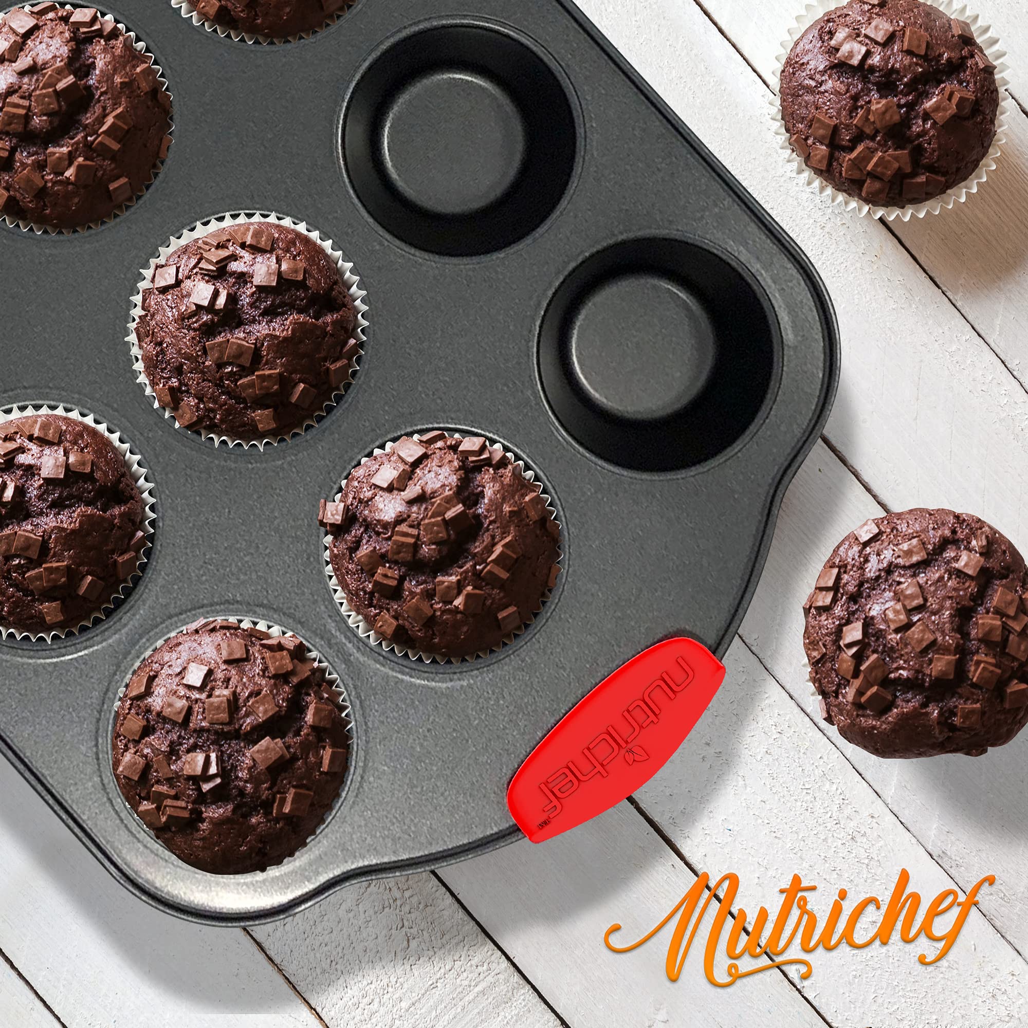 Foto 7 | Juego De Utensilios Para Hornear Nutrichef  Acero Al Carbono  Antiadherente  6 Piezas  Negro - Venta Internacional.